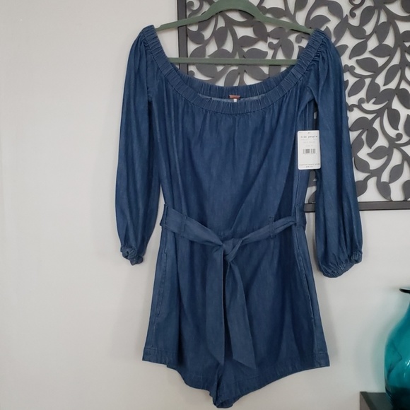 Free People Belted Romper Jumpsuit - Picture 3 of 6